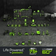 Greenworks 60V 25 Cordless Brushless Self-Propelled Mower + Two (2) 4.0Ah Batteries & Dual Port Charger