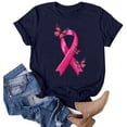 thumbnail image 2 of T-shirt Décontracté à Manches Courtes et Col Rond pour Femmes avec Design Inspirant de Sensibilisation au Cancer, Coupe Ample et Confortable, 2 of 4