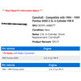 thumbnail image 2 of Camshaft - Compatible with 1984 - 1989 Pontiac 6000 2.5L 4-Cylinder VIN R 1985 1986 1987 1988, 2 of 3