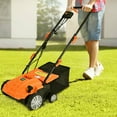 thumbnail image 5 of Spaco 13 Inch 12 Amp Electric Scarifier with Collection Bag and Removable Blades, Outdoor Tools for Garden, Backyard, Garden Care Tools for Lawn-Orange, 5 of 12
