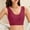 Red, variant on Woman Bra Plus Size Sports Bra Seamless Sports Bra Pretty Back Design Elastic Straps Wireless Breathable Soft Stretch Comfort Support Solid Color Yoga Gym Pilates Bralette for Everyday Wear