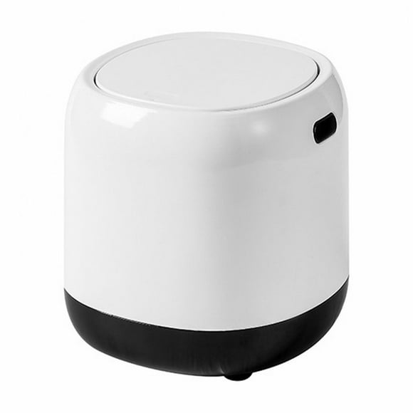 zanvin Garbage Bin, Desktop Trash Can Living Room High Value Waste Basket Household One Button Press with Lid Large Capacity Office Plastic Plastic Trash Can, Gifts for Her