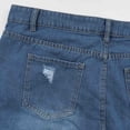 thumbnail image 2 of Goodtrade8 Women's Ripped Jean Shorts Summer Pockets Demin Shorts Casual Gifts Vintage Distressed Shorts for Women Blue, 2 of 9