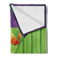 thumbnail image 2 of Colorful Soft Flannel Fleece Throw Blanket, Modern Various Fractal Floral Leaves and Branch Vibrant Stripes Fantasy Artwork, Cozy Plush for Indoor and Outdoor Use, 60" x 80", Multicolor, by Ambesonne, 2 of 5
