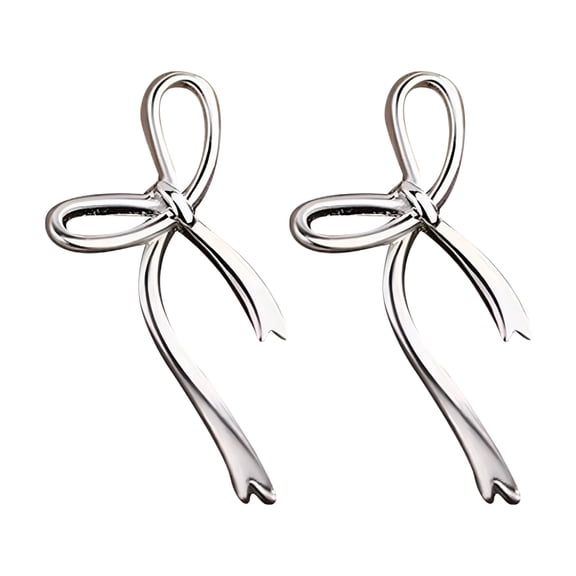 DESIGNICE 925 Sterling Silver Bow Earrings for Women, Dangle Jewelry