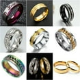 thumbnail image 4 of QQTDFG Stainless Steel Women Men Silver/Gold Rings Wedding Band Jewelry Gift Size 6-12-#10 Gold-12, 4 of 6