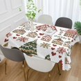 thumbnail image 2 of Yayeee Tablecloths 60" x 60" Rectangle Wrinkle Resistant Party Table Cover, Green Nordic Christmas House, 2 of 8