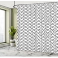 thumbnail image 4 of Ambesonne Scene Art Shower Curtain, DNA Chain Shaped Elements, 69"Wx70"L, White and Charcoal Grey, 4 of 4