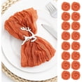 thumbnail image 1 of Paquete de 100 servilletas de gasa naranja de 21x21 pulgadas, juego de 100 servilletas de tela naranja lavables para cena y mesa, para boda, nupcial, baby shower, rústico, bohemio, gasa de algodón, 1 of 4