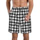 thumbnail image 1 of Fotbe Black Tartan Plaid Trajes de Baño Estampados para Hombre, Shorts de Verano de Secado Rápido, Ropa de Playa, Bañadores-Small, 1 of 6