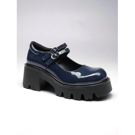 Women s Mary Jane Shoes Platform Pumps Low Heel Chunky Round Toe Chic Y2K Style Double Straps Padded Collar 2026