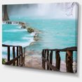 thumbnail image 2 of Old Bridge into Mexico Waterfall - Seashore Canvas Art Print, 2 of 3