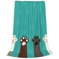 thumbnail image 2 of Sikiie Cute Cat Paw And Dog Ultra-Soft Micro flannel Blanket Luxury All Seasons Warm Blanket for Bedding Sofa and Travel (4 sizes)-80"x60", 2 of 7