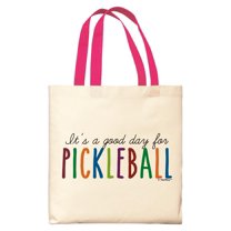 Gifts For Pickleball Players It's A Good Day For Pickleball Pink Handle Canvas Tote Bag