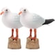 thumbnail image 1 of 2pcs figura de gaviota estatuto de aves de gaviota de aves de escritorio de escritorio de hogar decoración del jardín, 1 of 6