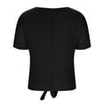 thumbnail image 4 of Yghzkop Tees Y2K Summer Tops for Women 2025 Fashion Deep V-Neck Short Sleeve Tops Solid Casual Loose Basic T Shirt Blouse, 4 of 5