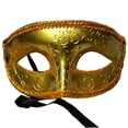 thumbnail image 3 of Antifaz de mascarada Salvador de media cara para fiesta de estilo vintage oro, 3 of 9