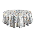 thumbnail image 5 of Pioneer Flower Floral Print Pattern Round Tablecloth 60"x60",Wrinkle Wipeable Table Cloth for Kitchen Dining Room Picnic Patio Party, 5 of 6