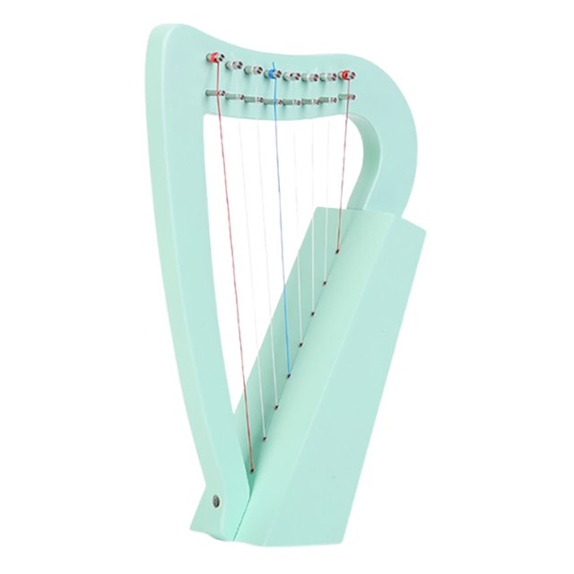 8 Cuerdas Lyre Arp Instrumento Musical Maciza para Adultos Principiante () Verde