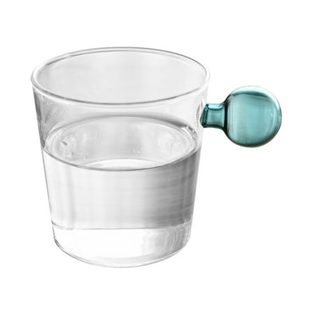 

INS Style 400ml Coffee Cup with Glass Ball Handle Small Capacity Tea Water Cup Saucer Espresso Juice Cup Home Drinkware