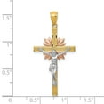 thumbnail image 3 of 14K Tri-Color Gold Charm Pendant Themed 42 mm 20 Crucifix, 3 of 4