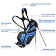 thumbnail image 6 of Costway Golf Stand Cart Bag Club w/6 Way Divider Carry Organizer Pockets Storage Blue, 6 of 11