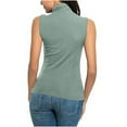 thumbnail image 4 of lmcalzta High Neck Tank Tops for Women Sleeveless Slim Fitting Dressy Casual Shirts Summer Comfy Tees, 4 of 6