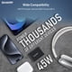 thumbnail image 2 of Cargador Sharp USB C de 45 W, 2 puertos (USB A+C), carga rápida, negro, 2 of 7