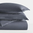 thumbnail image 5 of Duvet Cover Set - Ultra Soft & Breathable - Navy Modern Elegance Quatrefoil for King Size Bedding by Comfort Canopy, 5 of 15