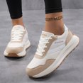thumbnail image 5 of Sneakers for Women Genuine Leather Suede Patchwork Casual Lace Up Non-Slip Walking Shoes Comfortable Tennis Running Shoes Womens Fashion Sneakers, 5 of 5