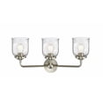 thumbnail image 2 of 284-3W-SN-G54 Innovations Lighting Bell - 3 Light Bath Vanity-9 Inches Tall and 23 Inches Wide-Brushed Satin Nickel Finish-Seedy Glass Color, 2 of 2