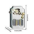 thumbnail image 2 of Mecha Metal Rocker Lighter Transparent Tank Kerosene Lighter Metal Portable Lighter Windproof Lighter For Outdoor Use, 2 of 5