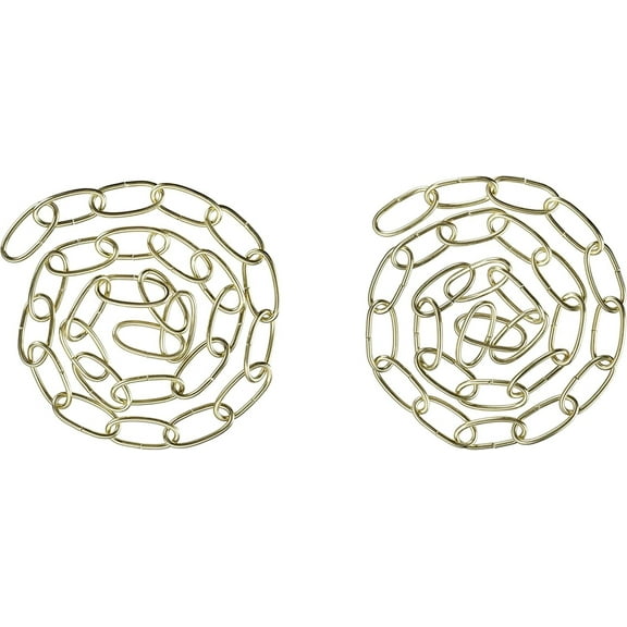 Aspen Creative 21118-42,Steel 3 Feet Heavy Duty Chain for Hanging Up Maximum Weight 40 Pounds-Lighting Fixture/Swag Light/Plant in Brass Plated.11 Gauge.