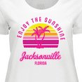 thumbnail image 4 of Inktastic Summer Enjoy the Sunshine Jacksonville Florida in Pink Women's Plus Size T-Shirt, 4 of 5
