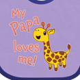 thumbnail image 4 of Inktastic My Papa Loves Me Cute Giraffe Boys or Girls Baby Bib, 4 of 4
