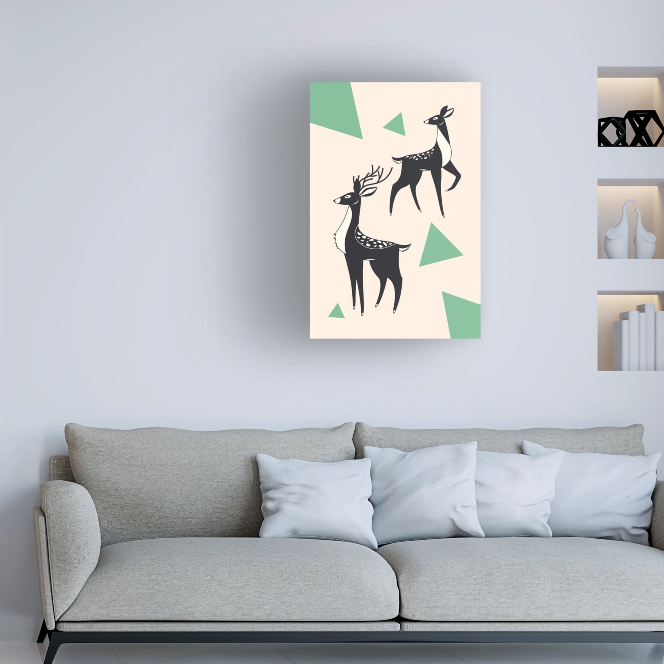 Trademark Fine Art jay stanley  Abstract Deer 2 Canvas Wall Art