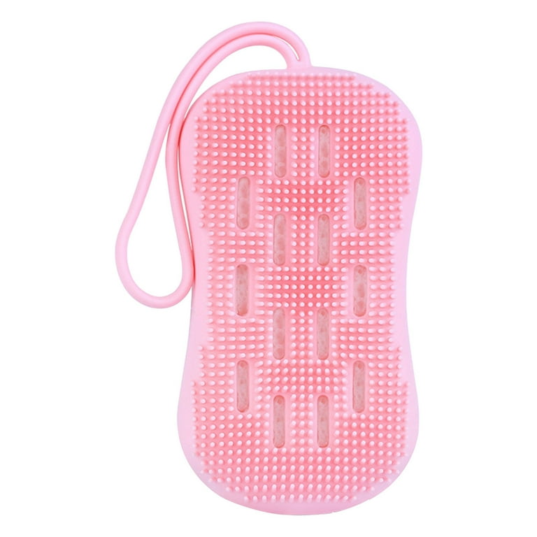 Soap Saver Pouch | Exfoliating Silicone Soap Pocket Body Exfoliator  Scrubber Brush for Bath or Shower | Body Scrubber for Bar Soap Bits! (Pink)