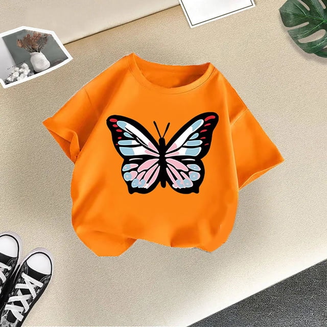 Vêtements pour Filles T-Shirts Graphiques Mignons à Manches Courtes pour Filles Vêtements d'Été pour Ado Fille Col Rond Vêtements Filles 9-10 Ans Tenue Tendance pour Filles