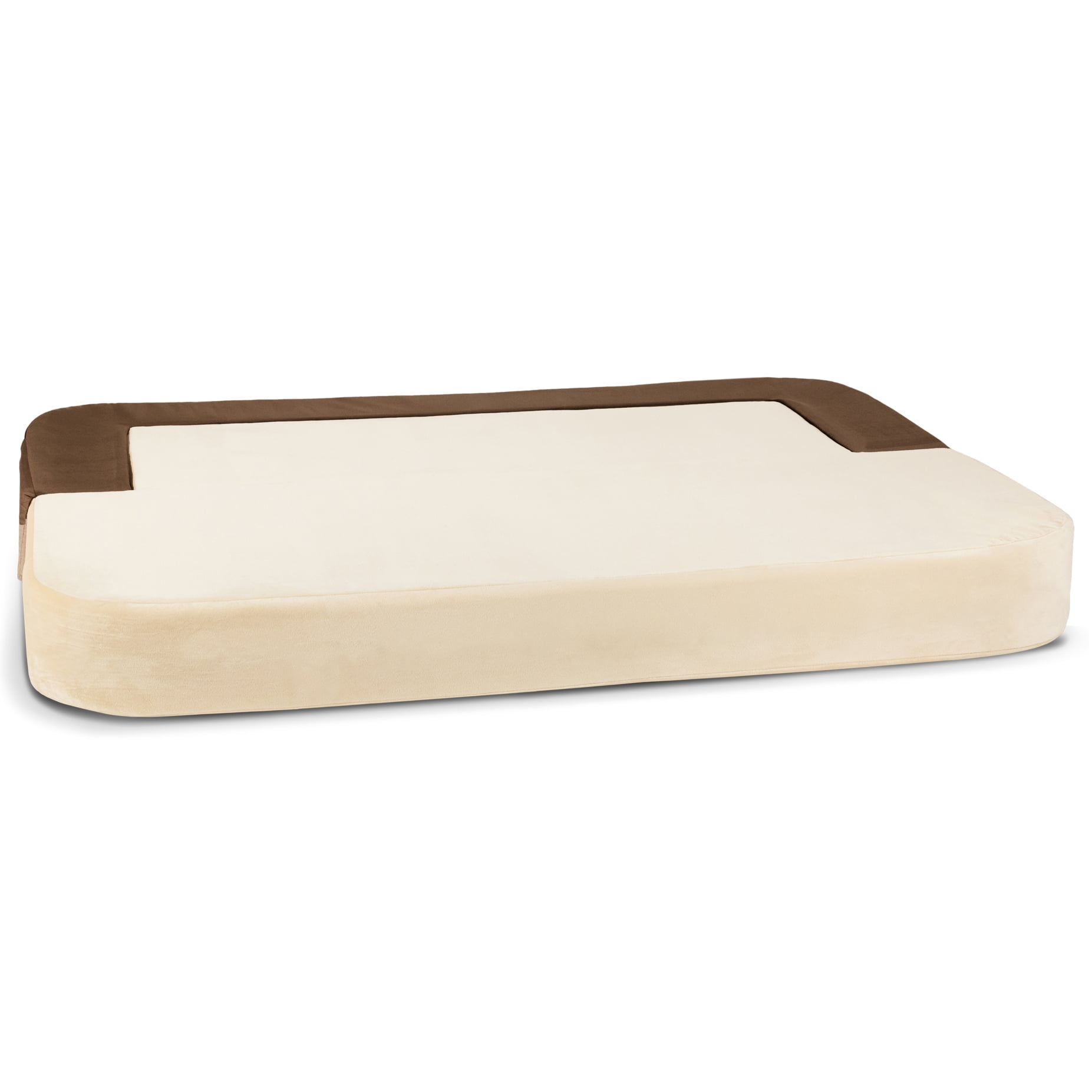 Precious Tails Orthopedic Foam Velvet Convertible Sofa Dog Bed