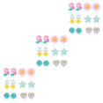thumbnail image 1 of Pendientes con Clip Jumpingount 6 pares para niñas coloridos ligeros joyería para niños, 1 of 5