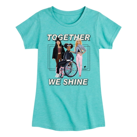 Barbie - Together We Shine - Toddler And Youth Girls Short Sleeve Graphic T-Shirt
