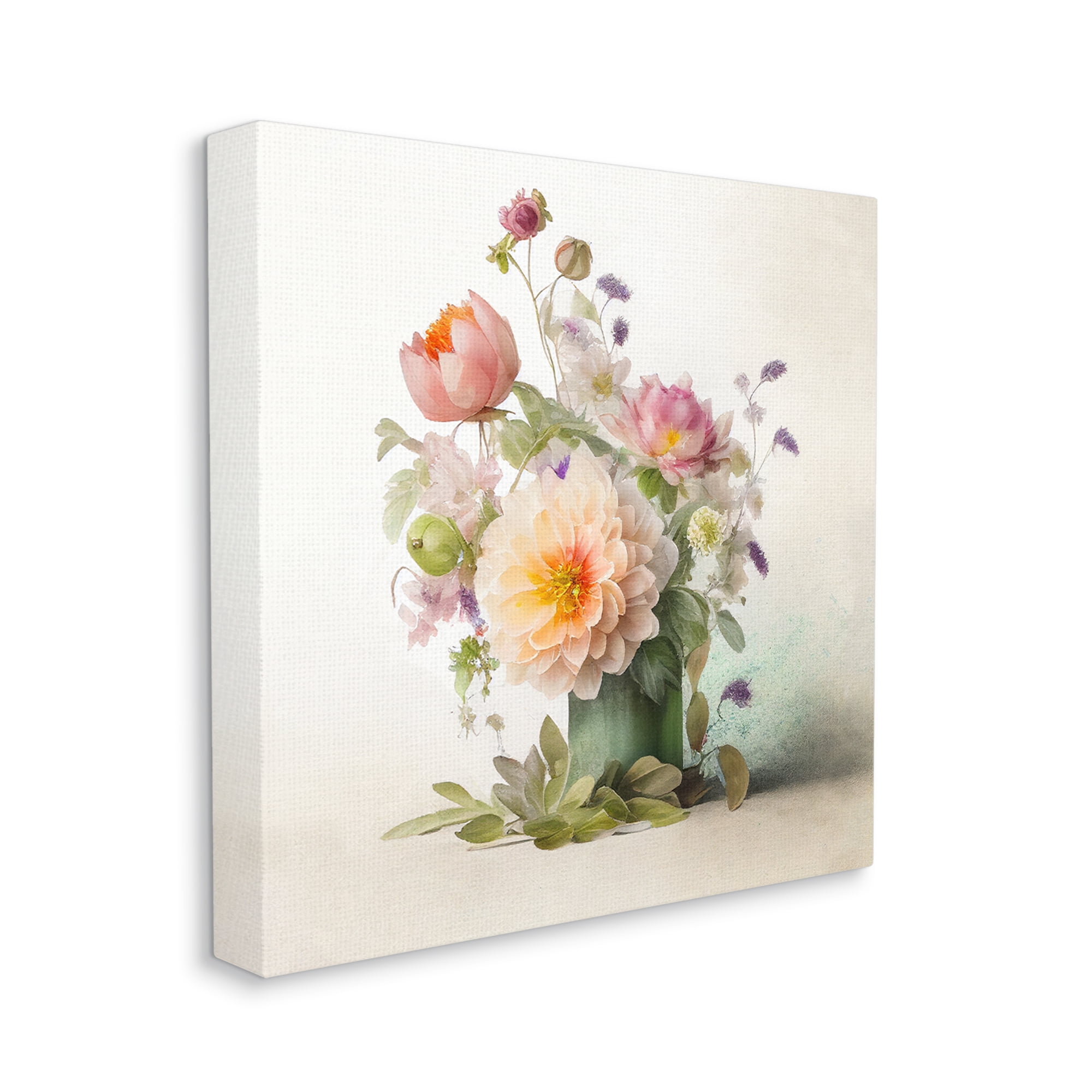 Stupell Industries Spring Floral Bouquet Botanical & Floral Painting Gallery Wrapped Canvas Art Print Wall Art, 30 x 30