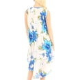thumbnail image 2 of Sakkas Clara Women's Casual Summer Sleeveless Sundress Loose Floral Print Dress - W-Blue - One Size, 2 of 5