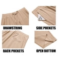 thumbnail image 5 of COOFANDY Men's Lightweight Sweatpants Knit Lounge Pants Relax Fit Open Bottom Trousers Yoga Pants with Pockets, 5 of 6