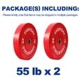 thumbnail image 5 of BalanceFrom Olympic Bumper Plate Weight Plate, 55 lbs Pair Color, 5 of 9