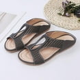 thumbnail image 5 of Juebong Sandals clearance Leather Sandals Women Dressy Summer 2024 Peep Toe Platform Sandals Shoes Beach Wedges Ladies Flip Flops Orthopedic Sandals, 5 of 5