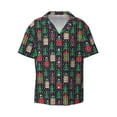 thumbnail image 3 of Goofa Christmas Trees And Houses Printed Men's Casual Short-sleeved Shirt,Lightweight Breathable Button-down,Summer Casual men's top,Versatile Fashion shirt-3X-Large, 3 of 7