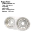 thumbnail image 3 of Tarja Doble De Acero Inoxidable Calibre 23 Alfa 87 X 45, 3 of 6