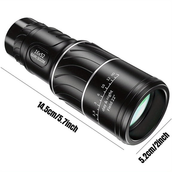 Elegant Choise 16x52 Adults High Powered Monocular Telescope Professional Handheld Binoculars Smartphone Compatible, HD Clarity for Outdoor Camping, Sports Events, Bird Watching
