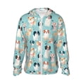 thumbnail image 2 of Lsque Colorful Dog UPF 50+ Lightweight Sun Protection Men's Women's Long Sleeve Shirt, Hoodie Performance -XX-Large, 2 of 9